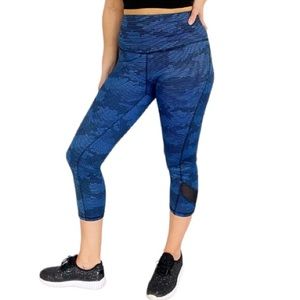 C9 Champion blue camo cropped mesh panel leggings size small